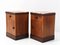 Walnut Art Deco Nightstands or Bedside Tables with Onyx Tops, 1930s, Set of 2 4