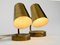Lampes de Bureau Mid-Century en Laiton, 1950s, Set de 2 2