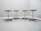 Aluminum & Leather Bar Stools from Olymp, 1970s, Set of 4, Image 3