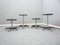 Aluminum & Leather Bar Stools from Olymp, 1970s, Set of 4 2