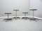 Aluminum & Leather Bar Stools from Olymp, 1970s, Set of 4, Image 2