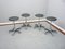 Aluminum & Leather Bar Stools from Olymp, 1970s, Set of 4, Image 1