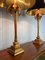 Large Italian Gilt Metal Table Lamps Decorated with Leaves, 1970s, Set of 2 17
