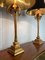 Large Italian Gilt Metal Table Lamps Decorated with Leaves, 1970s, Set of 2 11