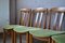Scandinavian Oak & Velvet Dining Chairs, 1960s, Set of 4 2
