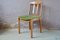 Scandinavian Oak & Velvet Dining Chairs, 1960s, Set of 4, Image 1