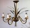 Golden Wrought Iron Ceiling Lamp, 1960s 1