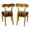 19th Century Biedermeier Walnut Shovel Chairs, Set of 2 2