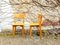 Sedie da pranzo in legno dipinto, Francia, anni '50, set di 2, Immagine 2