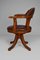 Chaise de Bureau Style Chesterfield Vintage en Bois et en Cuir 4