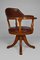Chaise de Bureau Style Chesterfield Vintage en Bois et en Cuir 6