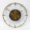 Mid-Century Brass & Glass Wall Clock from Diehl, 1960s 3