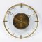 Mid-Century Brass & Glass Wall Clock from Diehl, 1960s, Image 3