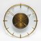 Mid-Century Brass & Glass Wall Clock from Diehl, 1960s 2