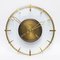 Mid-Century Brass & Glass Wall Clock from Diehl, 1960s 1
