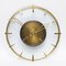 Mid-Century Brass & Glass Wall Clock from Diehl, 1960s, Image 1