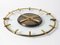 Mid-Century Brass & Glass Wall Clock from Diehl, 1960s, Image 8