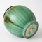 Antike Grün Glasierte Keramikvase von Faiencerie Thulin 6