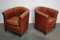 Vintage Dutch Cognac Colored Leather Club Chairs, Set of 2, Image 4
