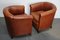 Vintage Dutch Cognac Colored Leather Club Chairs, Set of 2 9