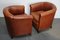 Vintage Dutch Cognac Colored Leather Club Chairs, Set of 2, Image 9