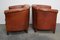Vintage Dutch Cognac Colored Leather Club Chairs, Set of 2 5