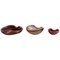 Italian Organically-Shaped Murano Bowls in Mouth Blown Art Glass, Set of 3 1