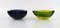Blue and Green-Yellow Murano Glass Bowls, Set of 2, Image 2