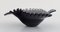 Leaf-Shaped Murano Bowl in Black and Silver Colored Mouth-Blown Art Glass 5