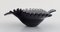 Leaf-Shaped Murano Bowl in Black and Silver Colored Mouth-Blown Art Glass, Image 5