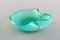 Organically Shaped Murano Bowl in Turquoise Mouth Blown Art Glass, 1960s 2