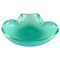 Organically Shaped Murano Bowl in Turquoise Mouth Blown Art Glass, 1960s 1