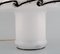 Lampada da tavolo in vetro di Murano soffiato a bocca con bordo nero, anni '60, Immagine 3