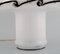 Murano Table Lamp in White Mouth Blown Art Glass with Black Edge, 1960s 3