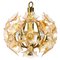 Florale Lampe aus Murano Glas und Messing Sputnik Deckenlampe von Simon & Schelle, 1970er 1