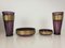 Jugendstil Moser Amethyst Set, 1920er, 4er Set 20