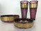 Jugendstil Moser Amethyst Set, 1920er, 4er Set 13