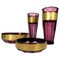 Set Moser Amethyst Art Nouveau, 1920s, Set de 4 1