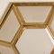 White Hexagonal Glass Brass Flush Mounts / Wall Lights by Limburg, Set of 3 6