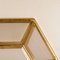 White Hexagonal Glass Brass Flush Mounts / Wall Lights by Limburg, Set of 3 9