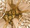 Große Deckenlampe aus Messing & Glas im Stil von Emil Stejnar 6