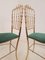 Italian Brass Chiavari Chair Upholstered in Emerald Green Velvet 6