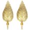 Large Gold Murano Glass Wall Sconces by Barovier & Toso, Italy, 1960s, Set of 2 1