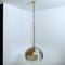 Pendant Light in Amber Glass and Brass from Kalmar, 1970s 9