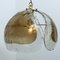 Pendant Light in Amber Glass and Brass from Kalmar, 1970s, Image 5