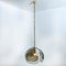 Pendant Light in Amber Glass and Brass from Kalmar, 1970s 2