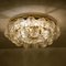 Large Flush Mount Light Fixture in Glass, Brass & Nickel from Doria, 1960s 5