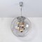 Large Hand Blown Bubble Glass Pendant Lights from Doria, 1970s, Set of 2 4