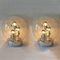 Large Hand Blown Bubble Glass Pendant Lights from Doria, 1970s, Set of 2 10
