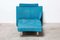 Chaise longue moderna in velluto blu, Immagine 3